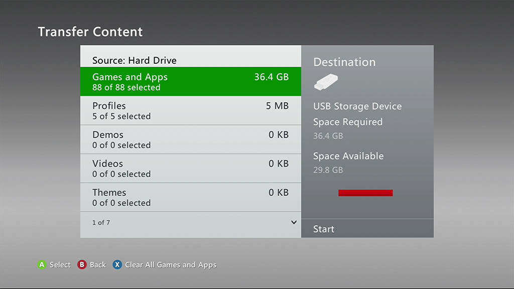 download game to flash drive xbox 360